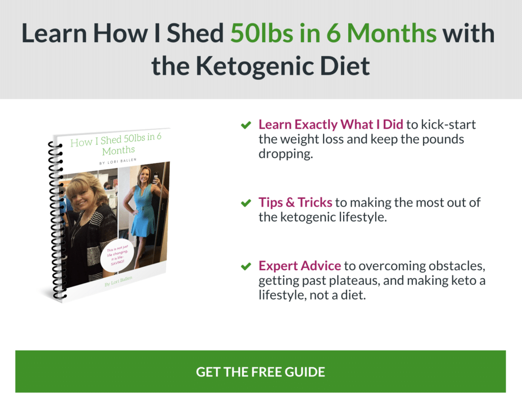 book cover with a report and an offer to get the report how i lost 50 pounds on the keto diet