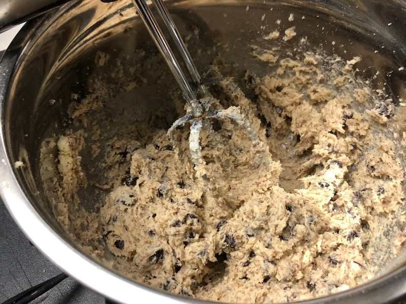 This is the cookie mixture that is made into the cookie dough bites for the Cookie Dough Ice Cream Keto Recipe